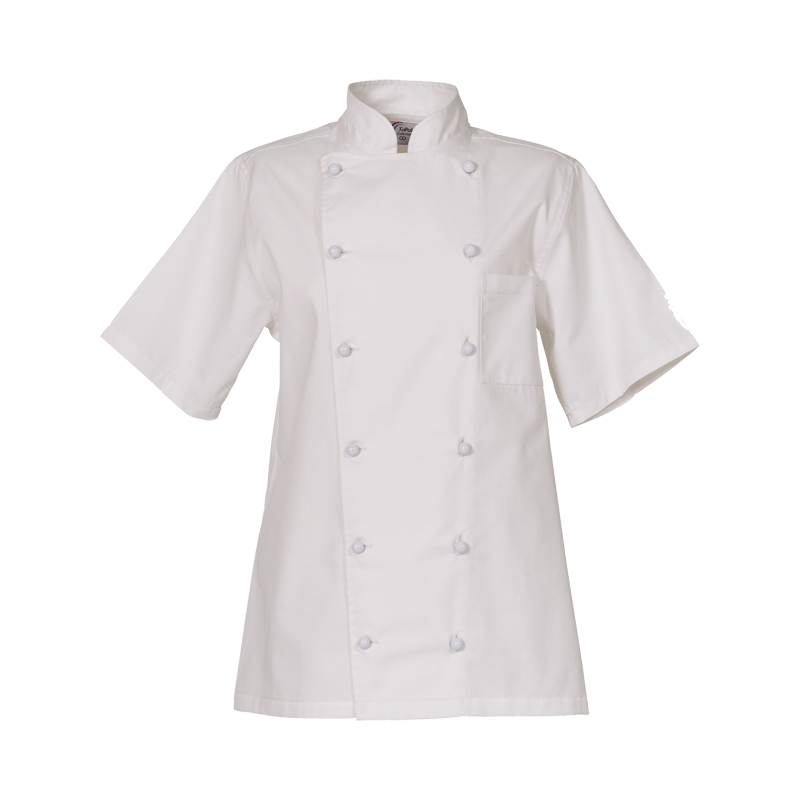 Damen-Kochjacke, kurzarm